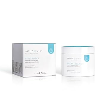 Aquavis® Pasta Bianca Protettiva con Achillea, Calendula, Pantenolo, Allantoina, Bisabolo, Aloe Vera, Ossido di Zinco.100ml