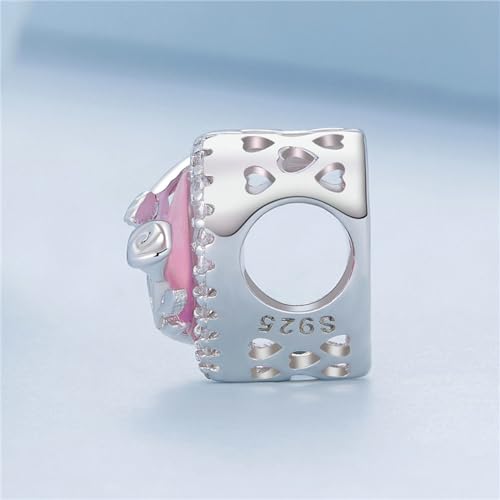 Image of BISAER Hamsa Hand Charm - Sterling Silver, Blue Gemstones Evil Eye, Fits Bangle, Bracelet, Necklace