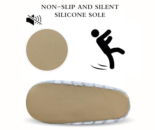 Image of Keyela Women's Ballerina Slippers,Non-Slip Bedroom Slippers Socks | Soft fuzzy slipper socks for ladies Indoor home slippers Cozy sock slippers Ballet Slippers