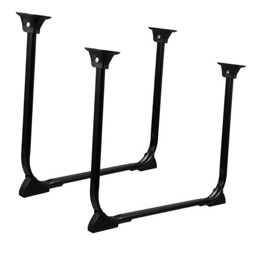 Ipetboom 2個 折りたたみ式字型テーブル脚 ブラック 耐久性高く腐食 摩耗に強い 折り畳み可能で省スペース ベッドや学習机対応家具脚