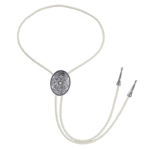 Image of GelConnie Floral Bolo Tie for Men Womens Bolo Tie Necklace Native American Black Men's Bolo Ties Western Cowboy Bolero Ties
