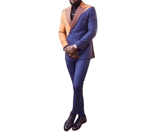 Men's Business Peak Suit - Double Breasted Groom | Blazer Tuxedos2