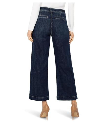 Liverpool Women's Stride Mid-Rise Wide Leg Jean with Trouser Details 27'' Inseam2