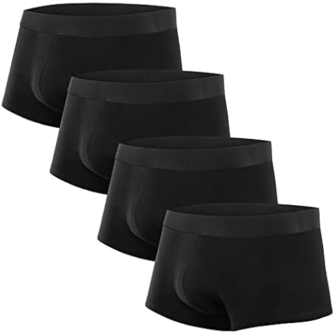 Natural Feelings Mens Underwear Boxer Briefs Pouch Trunks Underwear for Men 1.5" No Fly Boxer Trunks 4-Pack XXL Cover