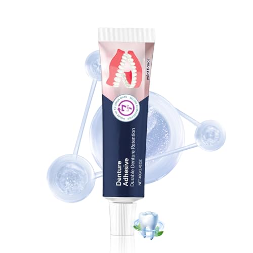 Pegamento para Dentaduras | Fijación Duradera Pegamento para Dentaduras Postizas,Artículos Cómodos De Cuidado Bucal Para Jóvenes Y Toda La Familia