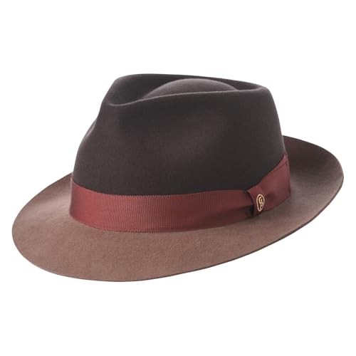 [K[vlbg] Xq Y fB[X Bicolor Felt HatioCJ[ tFgnbgj 859 uE MTCY grp859-brown-M