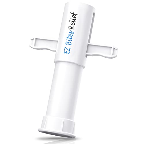 EZ Bites Relief Venom Extractor, Bee Sting Tools-Bite Relief, Venom Extractor Suction Pump, Bite and Sting First Aid for Hiking, Backpacking and Camping (A- White)