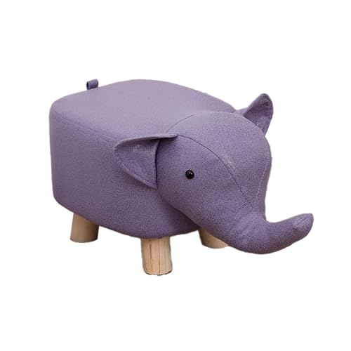 Bothyi Animal Footstool Foot Rest Elephant Shaped Padded Cushion Bench Shoe Changing Stool Pouffe Chair for Nursery Bedroom Playroom