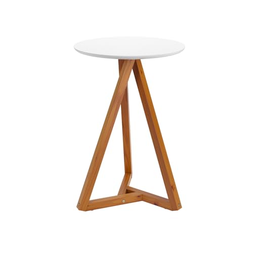 Mesa Lateral Decorativa Apoio Auxiliar Canto Redonda Quarto Recep...