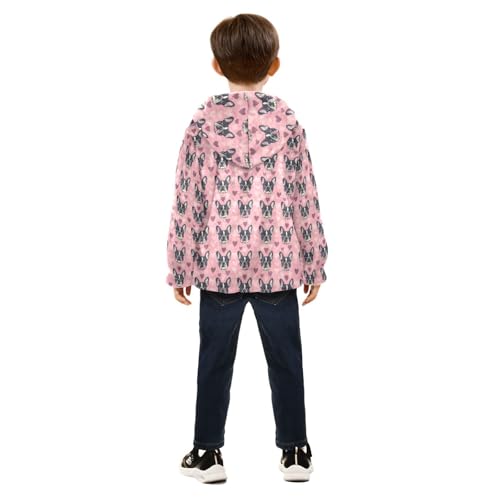 Cute Dog Puppy Heart Boys Fleece Coat,Children's Zip-Up Hoodie Jacket,Baby Warm Fashion Outerwear 3-10T,A1134504