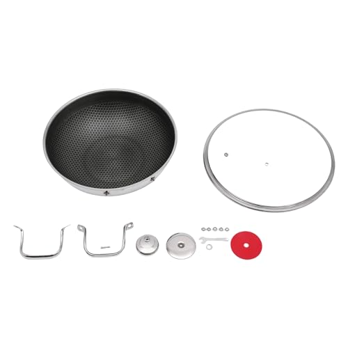 Wok de acero inoxidable 12.59 pulgadas con tapa miniatura 4