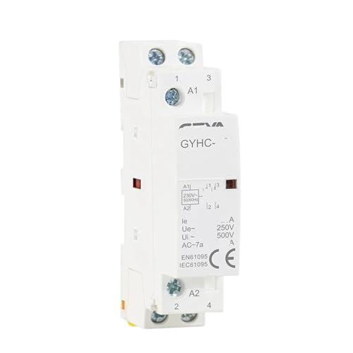 Contacteur modulaire 2P 25A 2NC 220V domestique pour rail DIN 50/60Hz