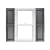 Polaris Homeside Raised Panel Vinyl Shutters (1 Pair) 14-1/2in. x 55in. - 410 Gray