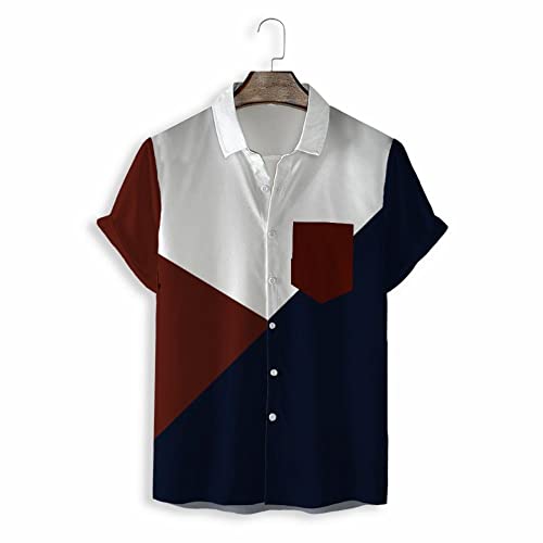 Chemise de plage hawaïenne boutonnée à manches courtes et imprimé exotique pour homme