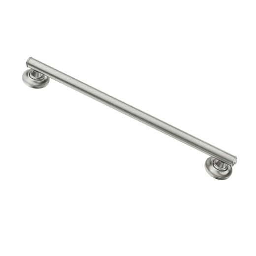 Moen LR8724D1GBN Home Care 24-Inch Designer Bath Safety Bathroom Grab Bar with Curled Grip, Brushed Nickel
