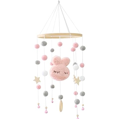 Uposao Baby Bed Mobile with Felt Balls Cover