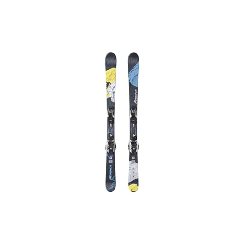 Nordica Junior's Unleashed J 7.0 Lightweight Maneuverable Terrain Freeski Skis with J7.0 FDT Bindings | Winter Sports, Blue/Blue/Yellow, 118