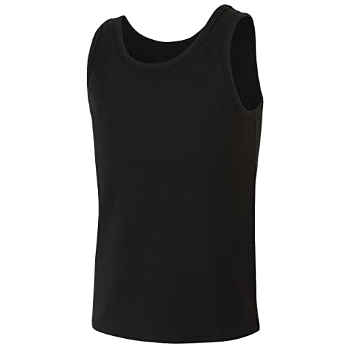 Hanes Boys Tank Undershirts, Moisture Wicking Cotton Stretch, Assorted 4-Pack T-Shirt, Black/Gray/Camo Assorted, Medium US - image 2