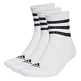 3er-Pack adidas 3 Stripes Cuhsion Mid Cut Socks Socken 3er Pack (46-48, white)