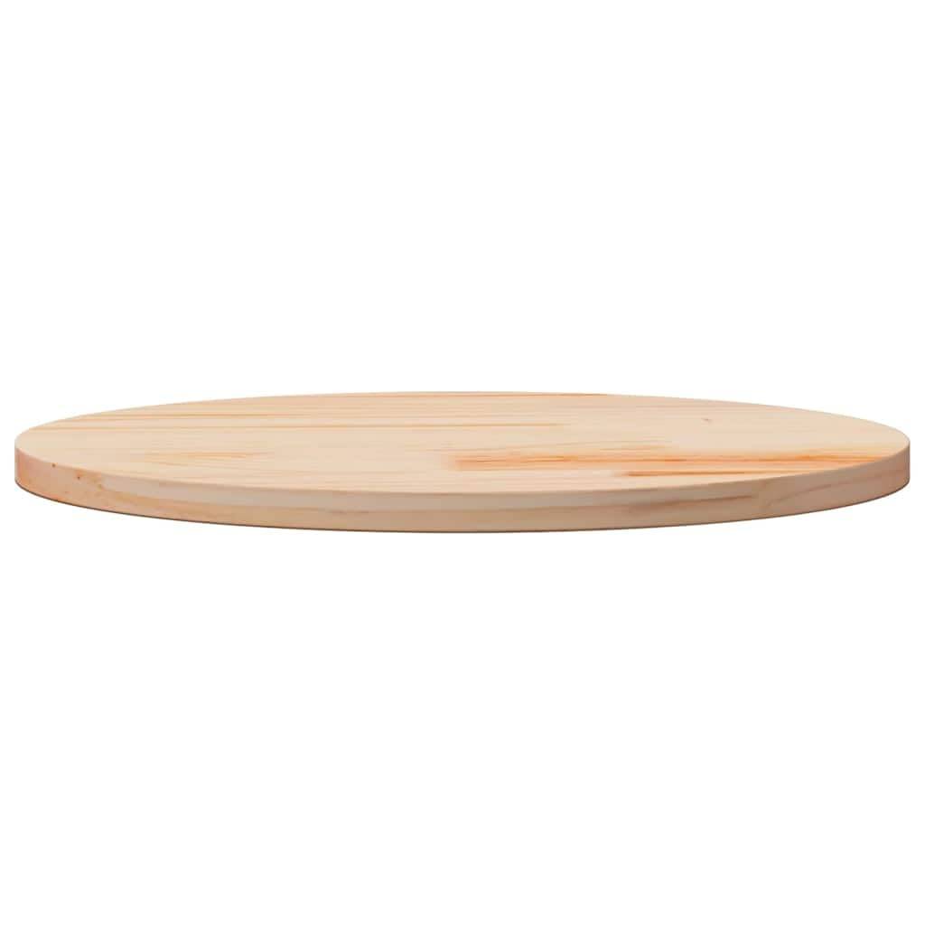 Genérico Piano Tavolo Ø70x2,5 cm in Legno Massello di Pino,Marrone,5.36kg,813648