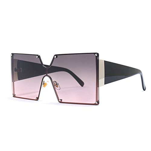Image of mincl /Oversized Shield Sunglasses Woman 2019 Fashion Luxury Shades UV400 Vintage Flat Top Futuristic Sunglasses