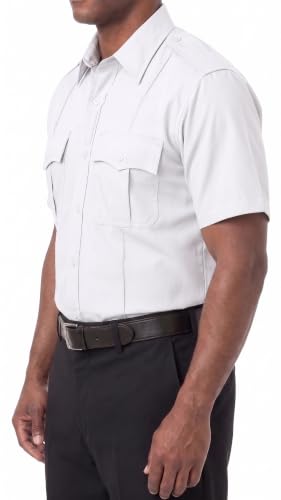 Image of First Class 100% Polyester Short & Long Sleeve Zippered Uniform Shirt 4 Pocket Hidden, Law Enforcement BDU Zipper Closure.