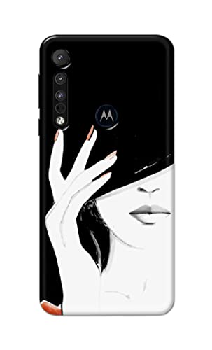 Image of PRINTFIDAA Photo of Beautiful Girl Hard Back Cover for Motorola One Macro Back Cover -(P6) KAT1005