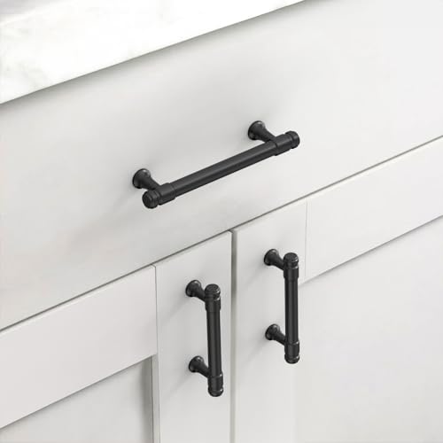 Asidrama 10 Pack 4 Inch Matte Black Kitchen Cabinet Handles by Asidrama - Used condition - Image 4