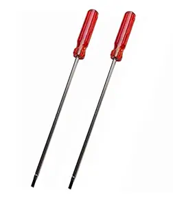 4 MECH Flathead or Phillips head Scredriver Set, 2in1 Screwdriver 10 inch Long Chrome Vanadium Steel 6mm thick Rod and 250mm Long Screwdriver Set Set, Tempered 2-in-1 (Pack of 2)