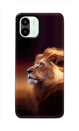Image of PRINTFIDAA Printed Hard Back Cover Case for Mi Redmi A1 2022 Back Cover (Danger Lion) -112