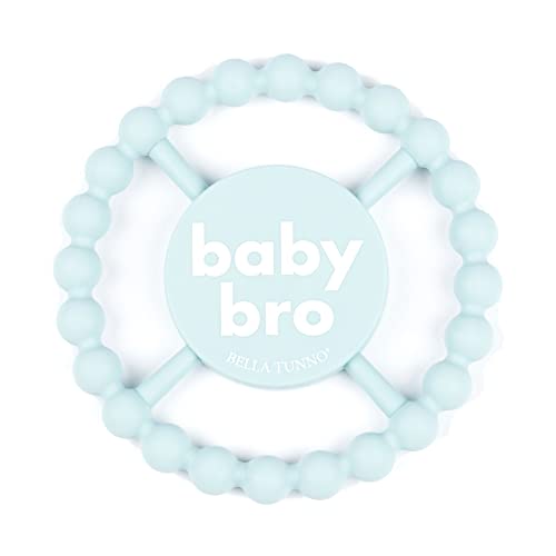 Image of Bella Tunno Happy Teether for Boys – Soft & Easy Grip Baby Boy Teether Toy, Silicone Teether Ring to Help Soothe Gums, Non-Toxic and BPA Free, Baby Bro