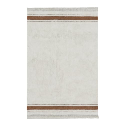 Lorena Canals Alfombra lavable Gastro Toffee para habitación de niños, sala de estar, dormitorio, hecha a mano en algodón. Tamaño: 3 pies x 4 pies 3 pulgadas