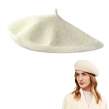 KARELLS Basco da Donna,Basco Francese Donna,Berretto Francese,Berretto Invernale,Cappellino alla,da Pittore Elegante,Artista Classico,Bianco