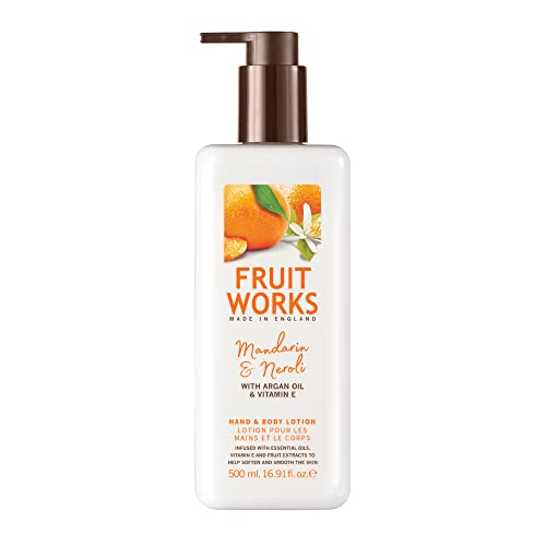 Fruit Works Mandarin & Neroli Cruelty Free & Vegan Hand & Body Lotion With Natural Extracts 1x 500ml Cover
