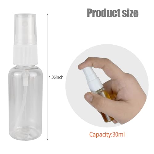2 Pack Spray Bottle, 1 oz/30ml Small Plastic Spray Bottles, Travel Size Spray Bottle, Fine Mist Spray Bottles (2)2