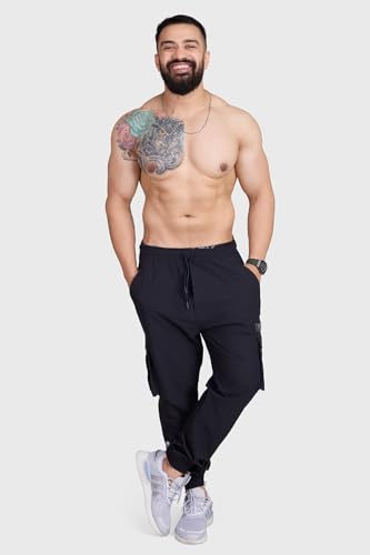 Image of FUAARK Script Regular Fit Sports and Gym Mens Cargo Joggers