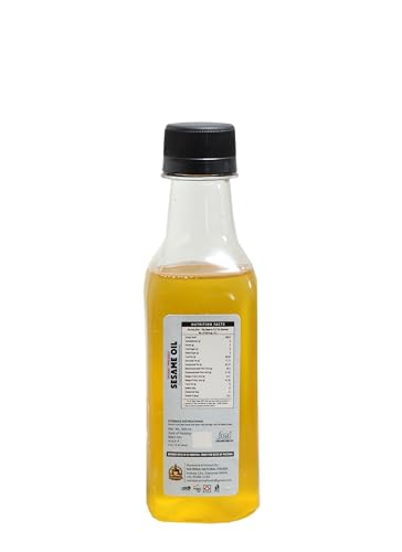 Image of Sarv Matrikaa Wood Pressed Sesame Oil 250 ml | Pure and Unrefined oil | Rich in Nutrients Ideal for Cooking | Til oil Skincare & Massage