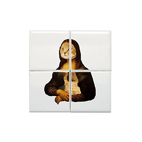 Carreaux Céramique Chat Joconde pour Salon et Cuisine Tendance 40x40cm