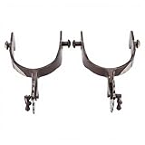 Espuelas Vaqueras para Hombre, 1 Par en Acero con Diseño Floral en Bronce, Estilo Vintage, Ajustables y Hechas a Mano para Botas Occidentales