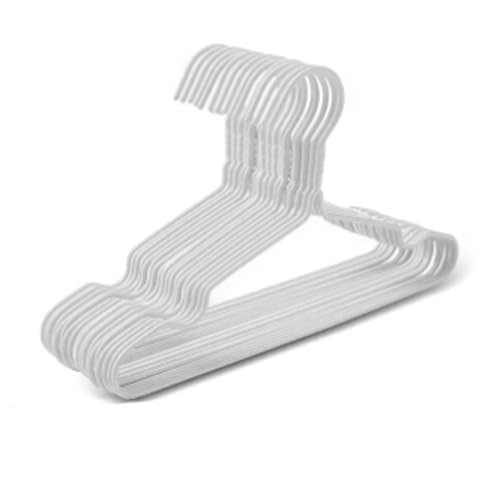ハンガー 収納 30個パック ベビーハンガー プラスチック 新生児 幼児 子供 保育園 ショーツ ズボンハンガー 衣類ハンガー(White)