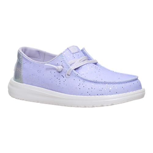 Image of HEYDUDE Girl's Toddler Wendy Sparkle Surprise | Slip On Shoe with Elastic Laces