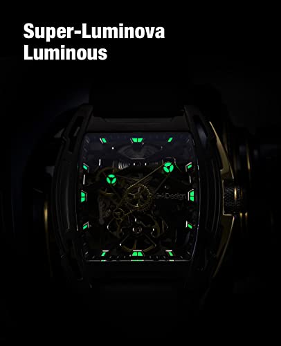 CIGA Design Silicone Z Series Exploration Analog Black Dial Men Watch-Z062-Blgo-W5Bk, Black Band - Image 3