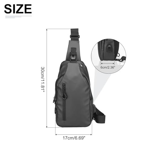 PU Sling Bag Crossbody Backpack - Multipurpose Casual Packs - USB Charge Port2