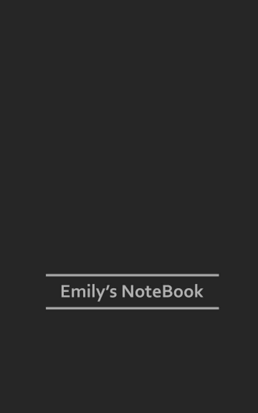 Emily Journal gifts, NoteBook with personalized cover, 70 sheets 5"x8" (Notebooks with names)