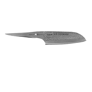 Chroma Hamerslag mes type 301, universeel Santoku mes P-02HM, Design by F.A.Porsche, professioneel mes met 17,8 cm lemmet
