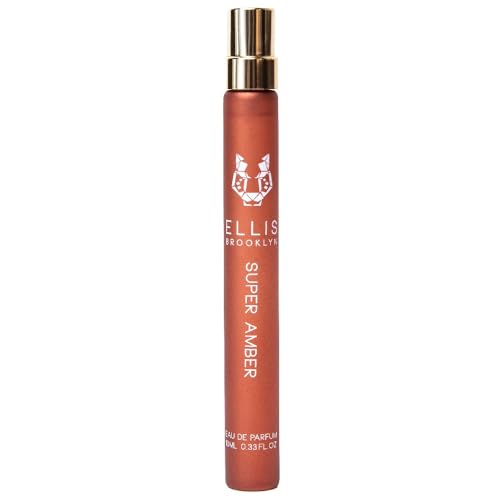 Ellis Brooklyn SUPER AMBER Eau de Parfum, Travel Spray, Warm Amber Perfume for Women, Gourmand, Vegan & Allergen-Free Fragrance with Vanilla Orchid, Cedarwood & Musk, 10ml / 0.33 Fl Oz