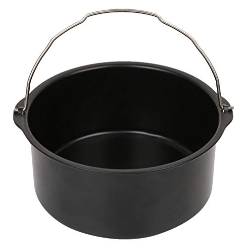Yardwe 1juego Cesta Para Freidora De Aire y Bandeja Para Pizza De Utensilios De Repostería Molde De Pastel Negro Para Postres Casa y Restaurantes