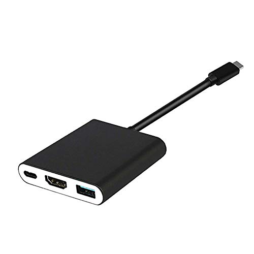 Typ C Zu HDMI Kabel 3 In 1 4K 1080P USB C Hub Konverter Adapter Kompatibel Mit MacBook Schwarz