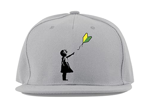 Casquette visière plate Banksy coton gris style streetwear unique