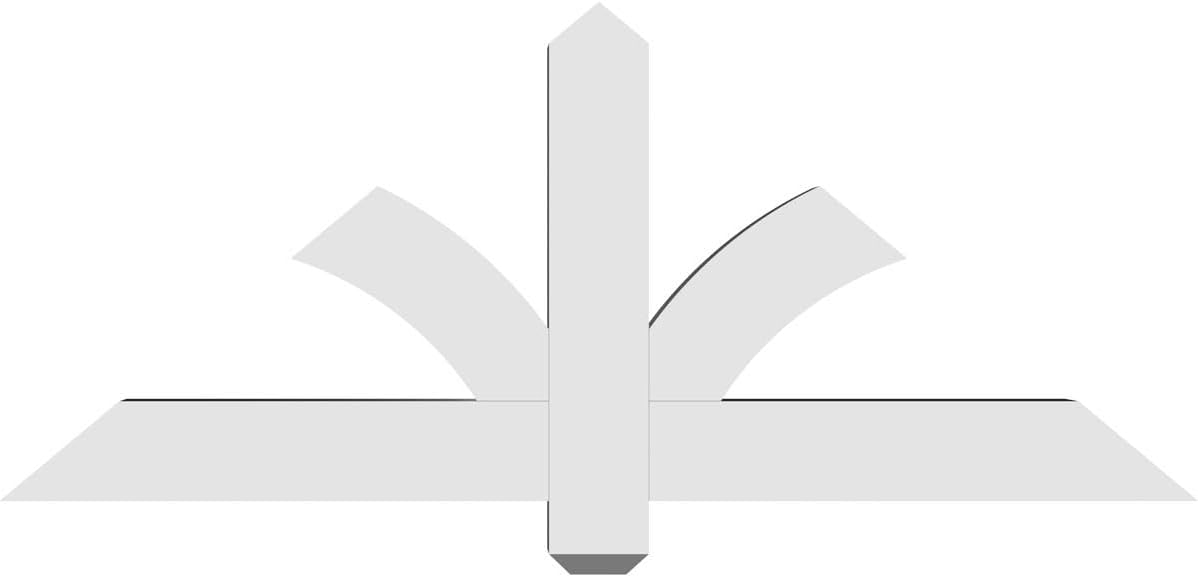 48"W x 20"H x 4"D x 4"F, 10/12 Pitch, Redmond Signature Urethane Gable Bracket, Primed Tan